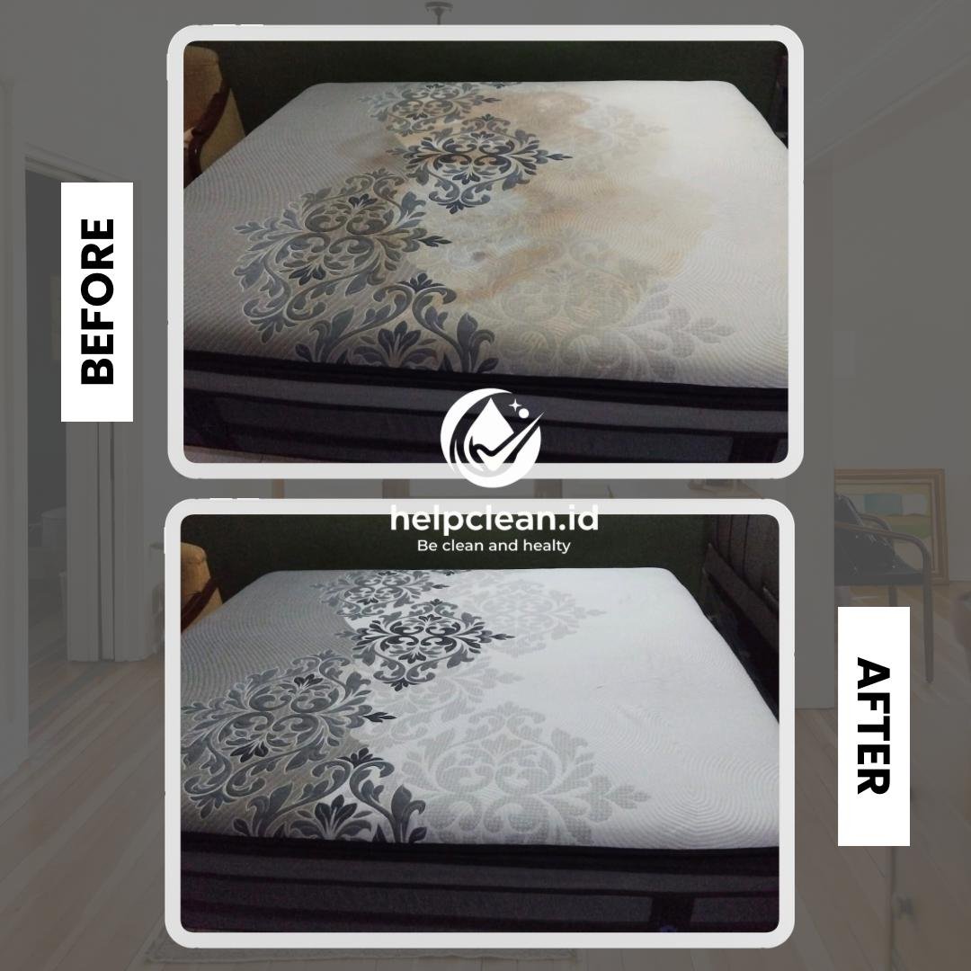 Before after pembersihan kasur